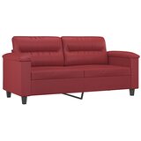  Dvosjed od tkanine crvena boja vina 140 cm umjetne kože | shoptok.hr