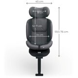 Kinderkraft I-360 2 PLUS i-Size avtosedež 0-36 kg (40-150 cm), siv | Shoptok.si