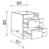 XXXL Spodnja Omarica S Predali Shadow, Siva, Barva Hrasta | Shoptok.si