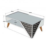 Hanah home Beryl Klub sto, 105x58x40cm, Smeđa | Eponuda.ba