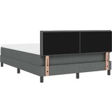 vidaXL Box Spring Krevet s Madracem i LED-om Tamno Sivi 140x200 cm Tkanina | shoptok.hr