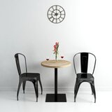  Okrugli stol za bistro od MDF-a i čelika 60 x 75 cm boja hrasta | shoptok.hr