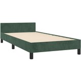  Posteljni okvir z vzglavjem temno zelen 80x200 cm žamet, (20903651) | Shoptok.si