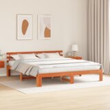 Okvir kreveta od borovine Vosak smeđi Masivno drvo 200 x 200 cm | shoptok.hr