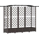  Povišeni krevet s mrežom i krovom Smeđa 203,5 x 40 x 125 cm PP | Eponuda.com