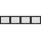  Vrata za pse z stojali 4 pcs Črni hrast 100 x 80 cm, (5000232708) | Shoptok.si