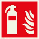 x oznaka za zaštitu od požara (D Š: 150 150 mm, Crvene boje, Aparat za gašenje požara, Fotoluminiscentan)
