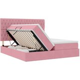  Krevet s od storage s madracem Ružičasta 180 x 200 cm Baršun | shoptok.hr