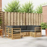  Sekcijska garnitura 6 pcs Bijela i antracit 245 x 126,5 x 73 cm | shoptok.hr