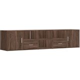 vidaXL Kotna omarica rjav hrast 200x40x45 cm inženirski les | Shoptok.si