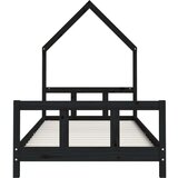  Za dječji krevet crni 90 x 200 cm od masivne borovine | shoptok.hr