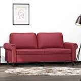 The Living Store Dvosed vinsko rdeč 140 cm umetno usnje - Kavč Dvosed, (21661488) | Shoptok.si