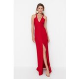 Trendyol Red Collar Detailed Evening Dress Cene