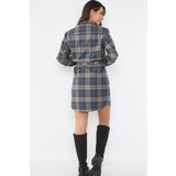 Dewberry Z6669 WOMEN'S SHIRT-NAVY-BEIGE | shoptok.hr