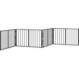  Vrata za pse 4 pcs Crna 100 x 60 cm Cinkani čelik | shoptok.hr