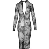 Noir - prozirna cvjetna haljina dugih rukava (crna) - M | shoptok.hr