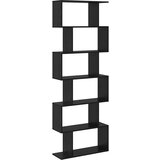 vidaXL knjižni kabinet črn hrast 70x24x193.5 cm inženirski les | Shoptok.si