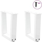  Noge za klub stolić V-oblika 2 kom Bijele 40 x (30-31,3) cm Čelik | Shoptok.si