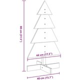 vidaXL Lesena novoletna jelka za okras bela 80 cm trdna borovina | Shoptok.si