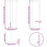  Noge za barski stol T-oblika 2 kom Bijele 40x35x(100-101) cm Čelik | shoptok.hr