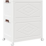  Složiva kutija za pohranu s kotačima 2nivoa 75 L 64x40x76 cm | Eponuda.com