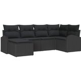 Sjedeća garnitura za vrt 6 kom. Crna poliratan 234.0 x 124.0 x 85 cm | Shoptok.si