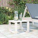 vidaXL Vrtna stranska mizica bela 40x38x28,5 cm trdna borovina Cene