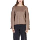 Vila Puloverji VICASSIE L/S BUTTON DETAIL KNIT TOP/R 14098875 Kostanjeva Cene