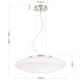 Orion HL 6-1559/2 - Luster na sajli BLANC 2xE27/60W/230V prečnik 49 cm mat hrom | Eponuda.com