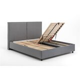 Bonami Selection Sivi tapecirani bračni krevet s podnicom i prostorom za odlaganje 160x200 cm Myra Bold – | shoptok.hr