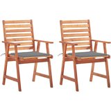 Maison Chic Vrtni Jedilni stoli - Vzorci stoli 2 kosa z blazinami trden akacijev les A1978, (21878844) | Shoptok.si