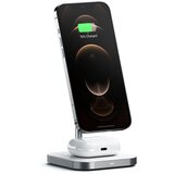 Satechi ST-WMCS2M Aluminium 2 v 1 magnetni, brezžični stojalo polnilec (iPhone 12/13, AirPods Pro, kabel USB-C), | Shoptok.si