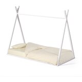 Kave Home Bijeli dječji krevet od masivne bukve u obliku kućice s podnicom 90x190 cm Maralis – | shoptok.hr
