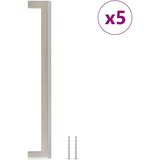  Ručke za ormarić 5 kom srebrne 224 mm od nehrđajućeg čelika | shoptok.hr