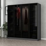 Hanah home ormar kale 180x190x52cm crni | ePonuda.com