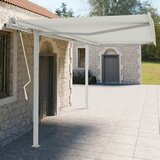 vidaXL Set stupa za tendu bijeli 450x245 cm željezo cijene