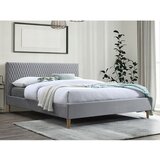  Tapecirani krevet AZURRO 200x140 cm - baršun - svijetlo sivi | shoptok.hr