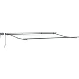 vidaXL Ručna uvlačiva tenda s LED svjetlom, svjetlosiva 500x300 cm, Zamjena tkanine za tenda 5x3 m, svjetlosiva | shoptok.hr