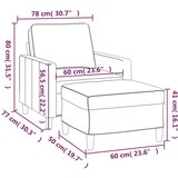  Fotelja s tabureom plava 60 cm baršunasta | shoptok.hr