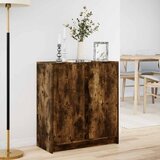 Komoda s LED svjetlima boja dimljenog hrasta 77x34x85 cm drvena | shoptok.hr