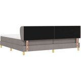Box spring krevet Sivo-smeđa 200 x 200 cm tkanina - Sivo-smeđa 200 x 200 cm S gumbima | shoptok.hr