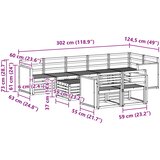  Setovi sofa Čvrsto drvo akacije | shoptok.hr