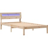 vidaXL krevetna konstrukcija smeđa 75 x 190 cm čvrsta borova drva | shoptok.hr