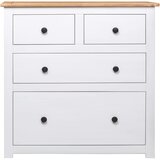  Komoda od borovine bijela 80 x 40 x 83 cm asortiman Panama | Eponuda.com