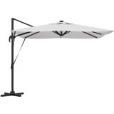 vidaXL Kantilever Roma Suncobran s LED-ima Pijesak 286x285x270 cm Aluminij | shoptok.hr