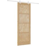  Klizna vrata Prirodna i bijela 83 x 232 cm Masivna borovina | shoptok.hr