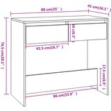  Konzolni stol boja hrasta 89 x 41 x 76,5 cm konstruirano drvo | shoptok.hr
