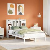  s regalom z knjige bez madraca bijeli 135x190cm borovina | shoptok.hr
