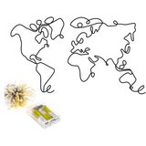 WALLXPERT dekorativni metalni zidni pribor world map led 257 | ePonuda.com