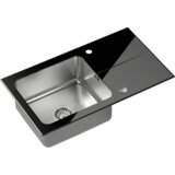 Quadron sudoper HUGH 111 crno staklo/čelik | shoptok.hr